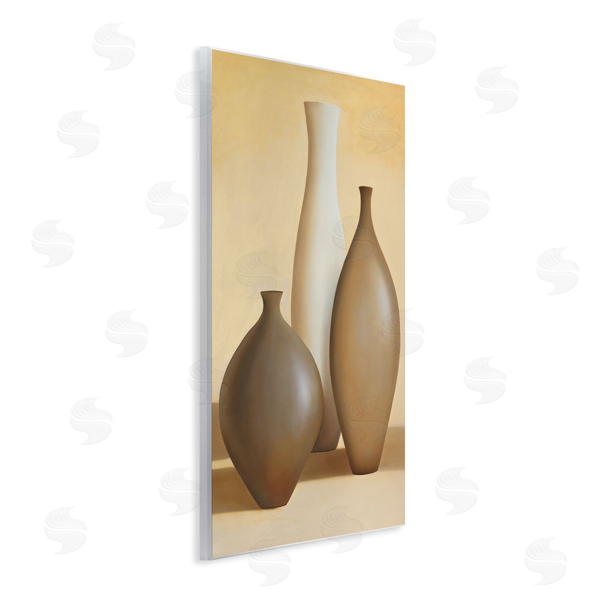 Arlene Stevens Natural Pottery Bottles Wooden Wall Plaque Art Print