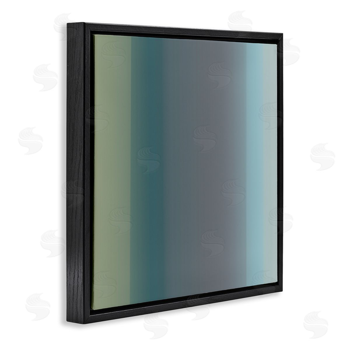 Third & Wall Studios Subtle Ombre Gradient Black Floating Frame Canvas Wall Art Print