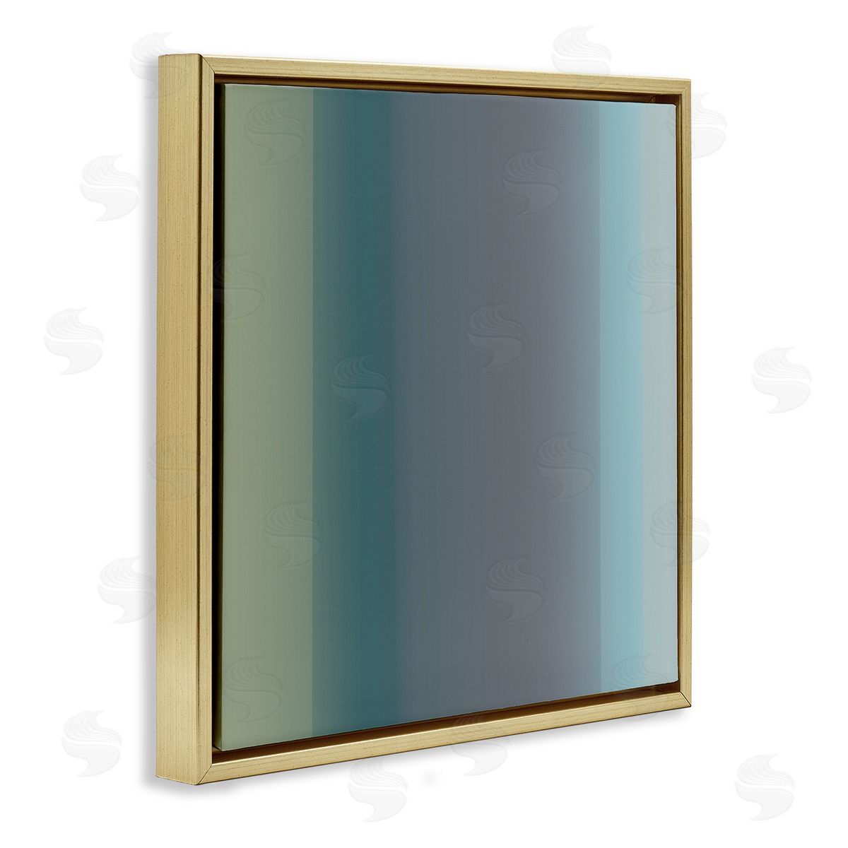 Third & Wall Studios Subtle Ombre Gradient Gold Floating Frame Canvas Wall Art Print