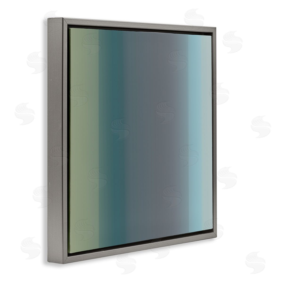 Third & Wall Studios Subtle Ombre Gradient Gray Floating Frame Canvas Wall Art Print
