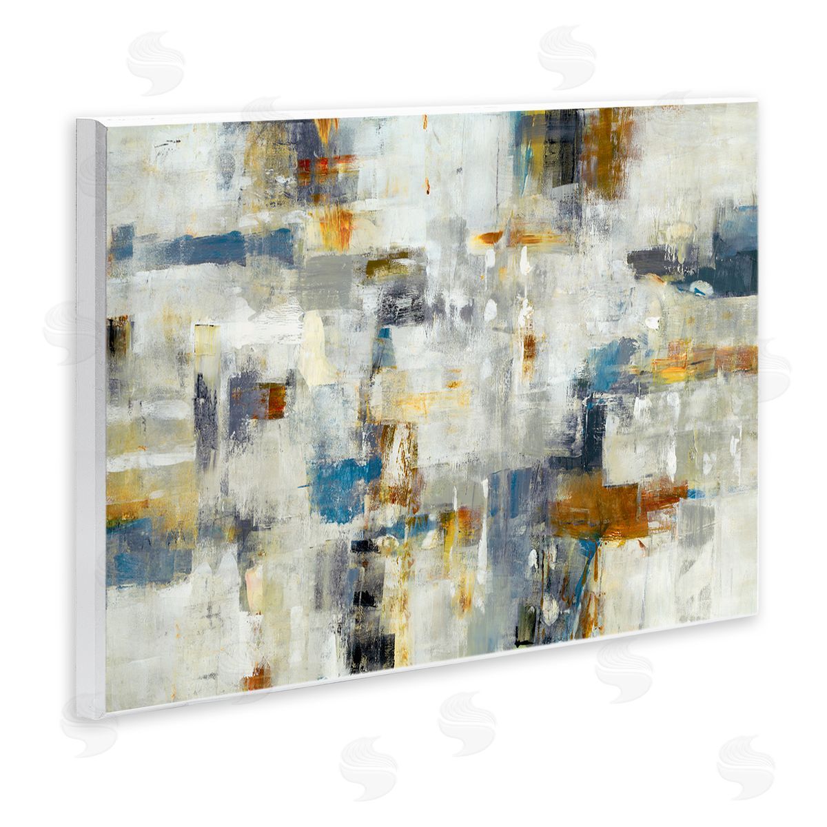 Lisa Ridgers Energetic Abstract Strokes Wooden Wall Plaque Art Print