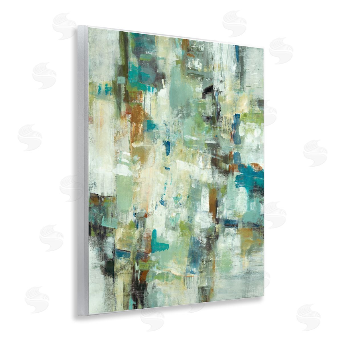 Lisa Ridgers Restless Green Abstraction Wooden Wall Plaque Art Print