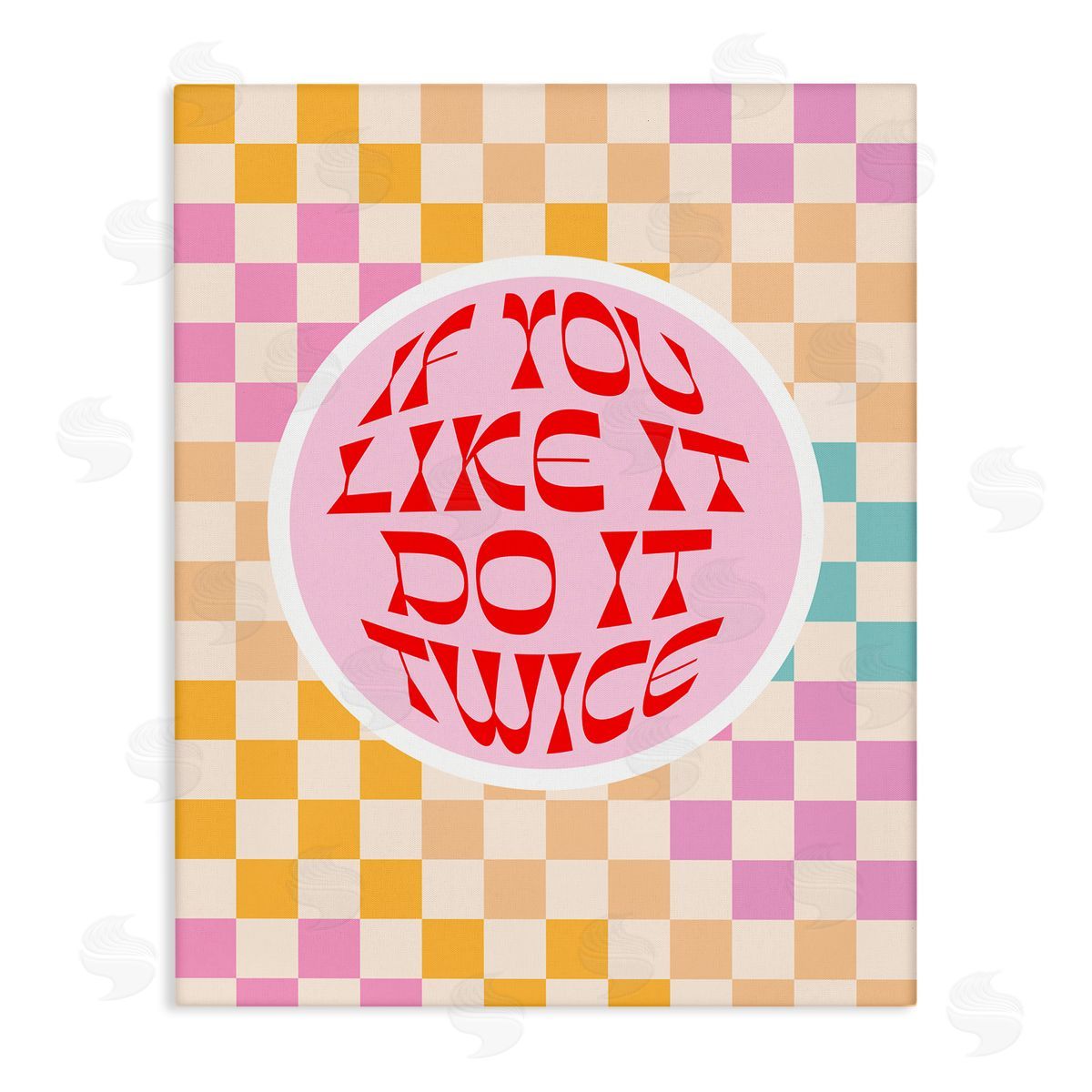 Dominique Vari Groovy Pattern Do It Twice Canvas Wall Art Print