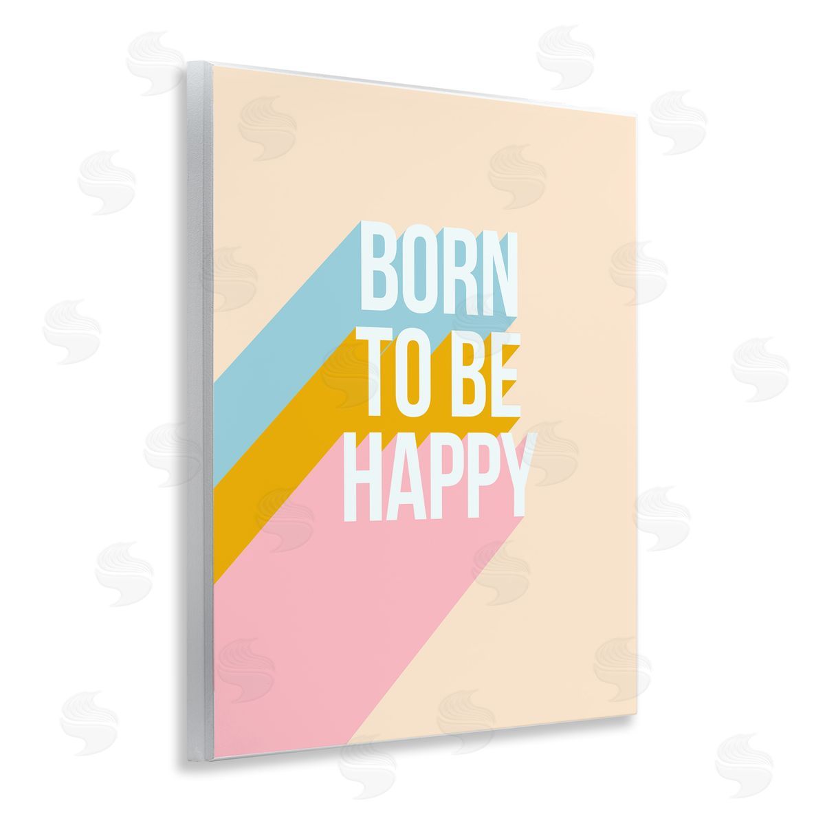 Dominique Vari Born To Be Happy Pastel Wooden Wall Plaque Art Print