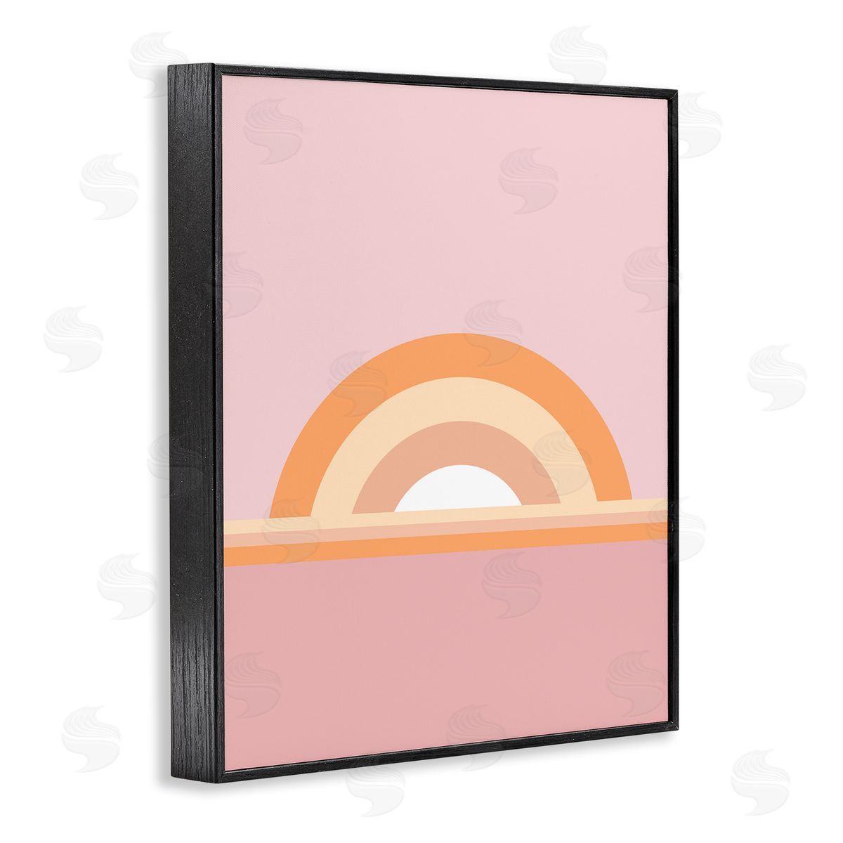 Dominique Vari Mauve & Orange Rainbow Black Framed Giclee Wall Art Print