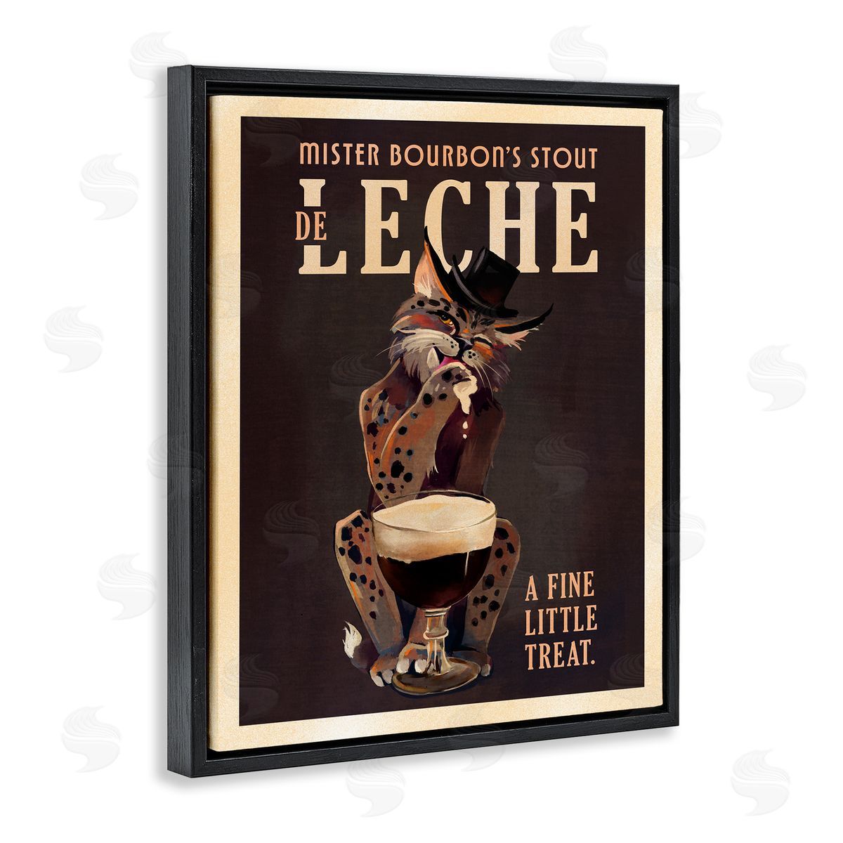 The Whiskey Ginger Bourbon De Leche Stout Black Floating Frame Canvas Wall Art Print