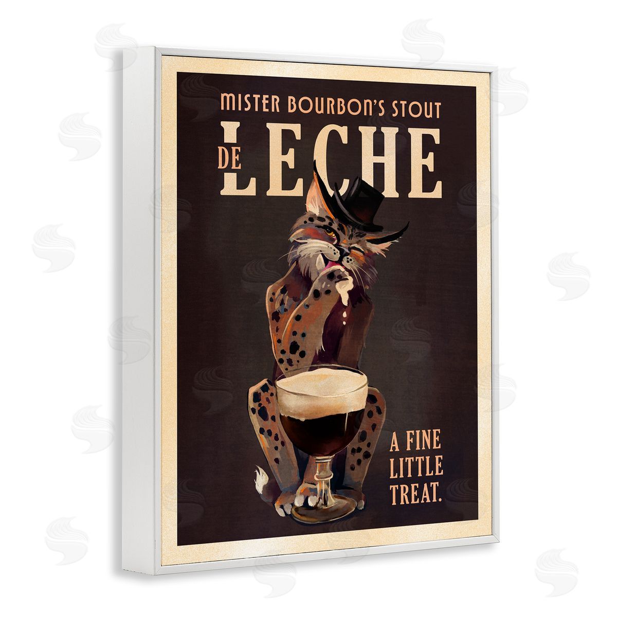 The Whiskey Ginger Bourbon De Leche Stout White Framed Giclee Wall Art Print