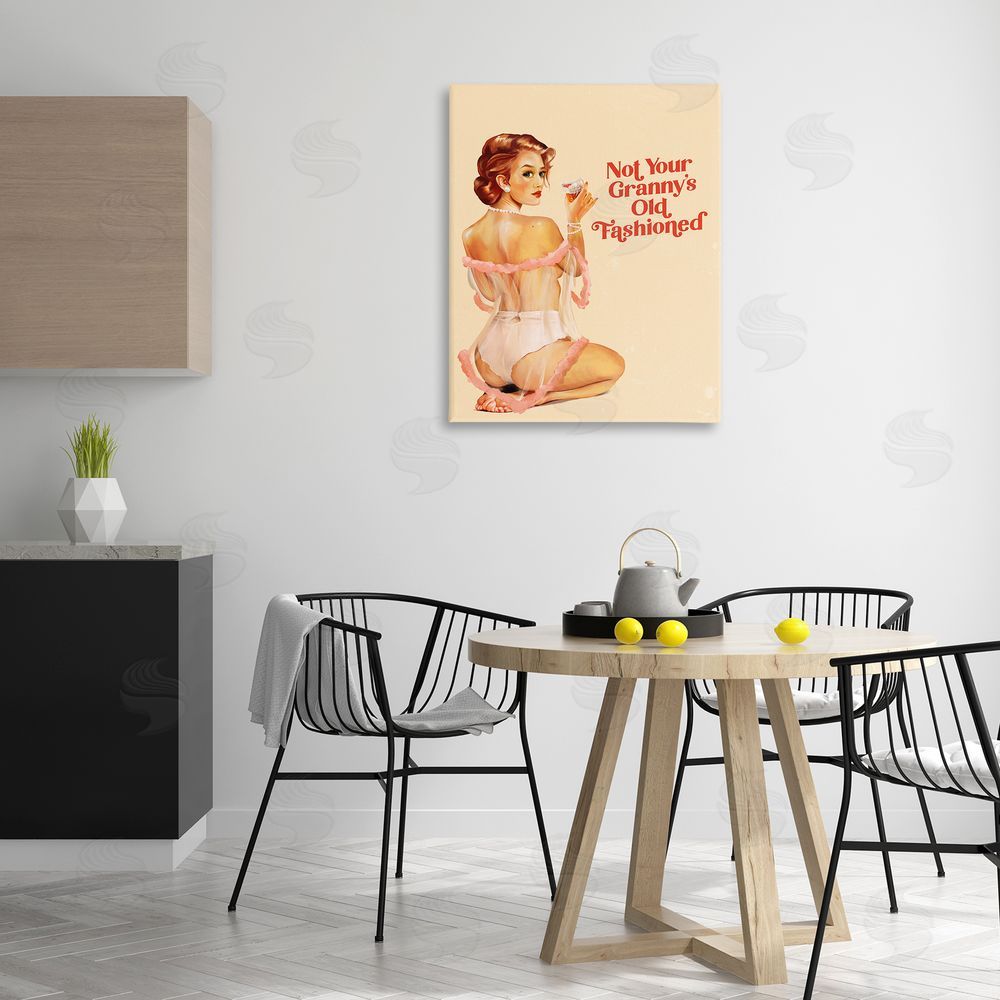 The Whiskey Ginger Not Your Granny's Old Fashioned Canvas Wall Art Print in Room