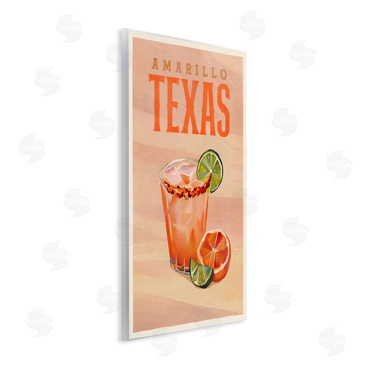 The Whiskey Ginger Amarillo Texas Cocktail Wooden Wall Plaque Art Print