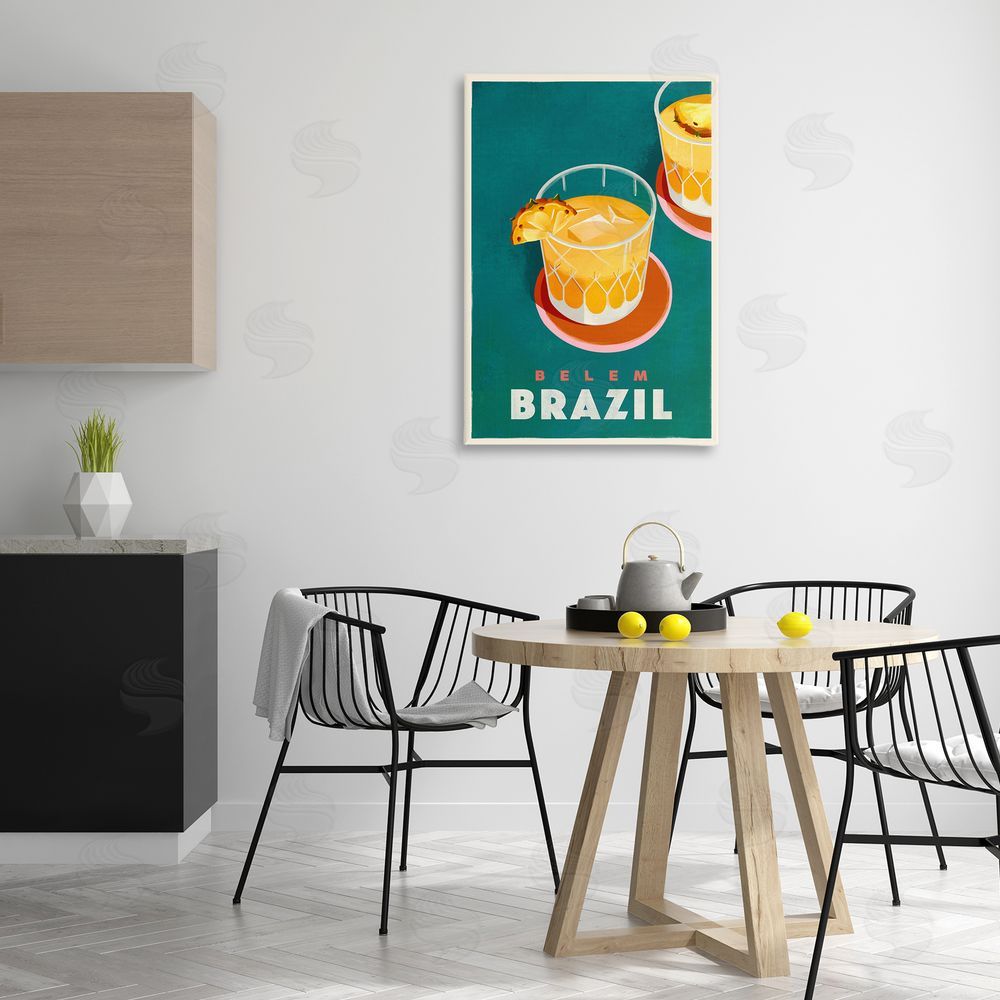 The Whiskey Ginger Belem Brazil Cocktail Canvas Wall Art Print in Room