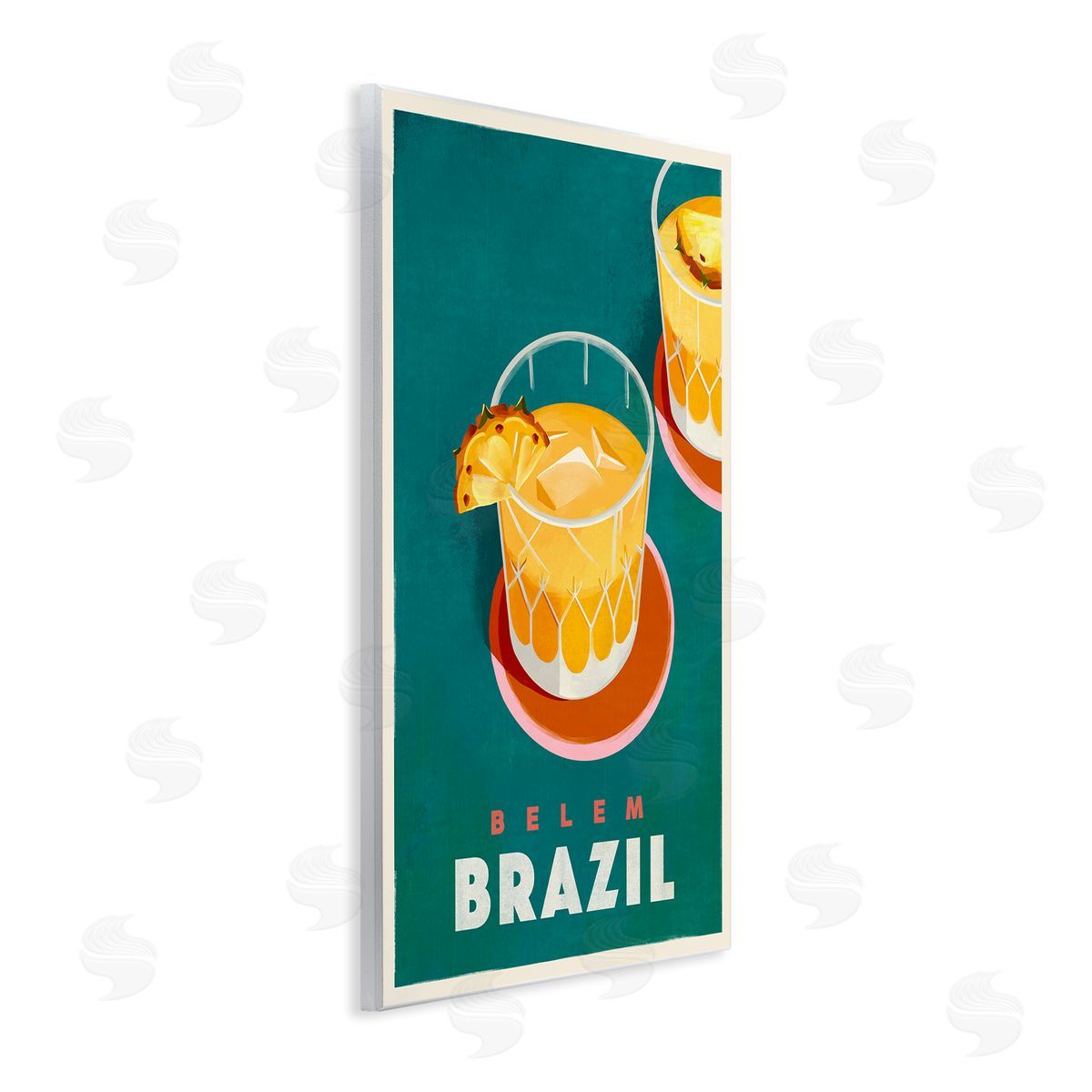 The Whiskey Ginger Belem Brazil Cocktail Wooden Wall Plaque Art Print