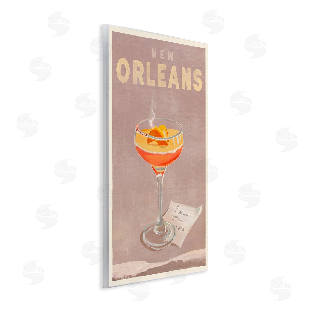 The Whiskey Ginger New Orleans Cocktail Wooden Wall Plaque Art Print