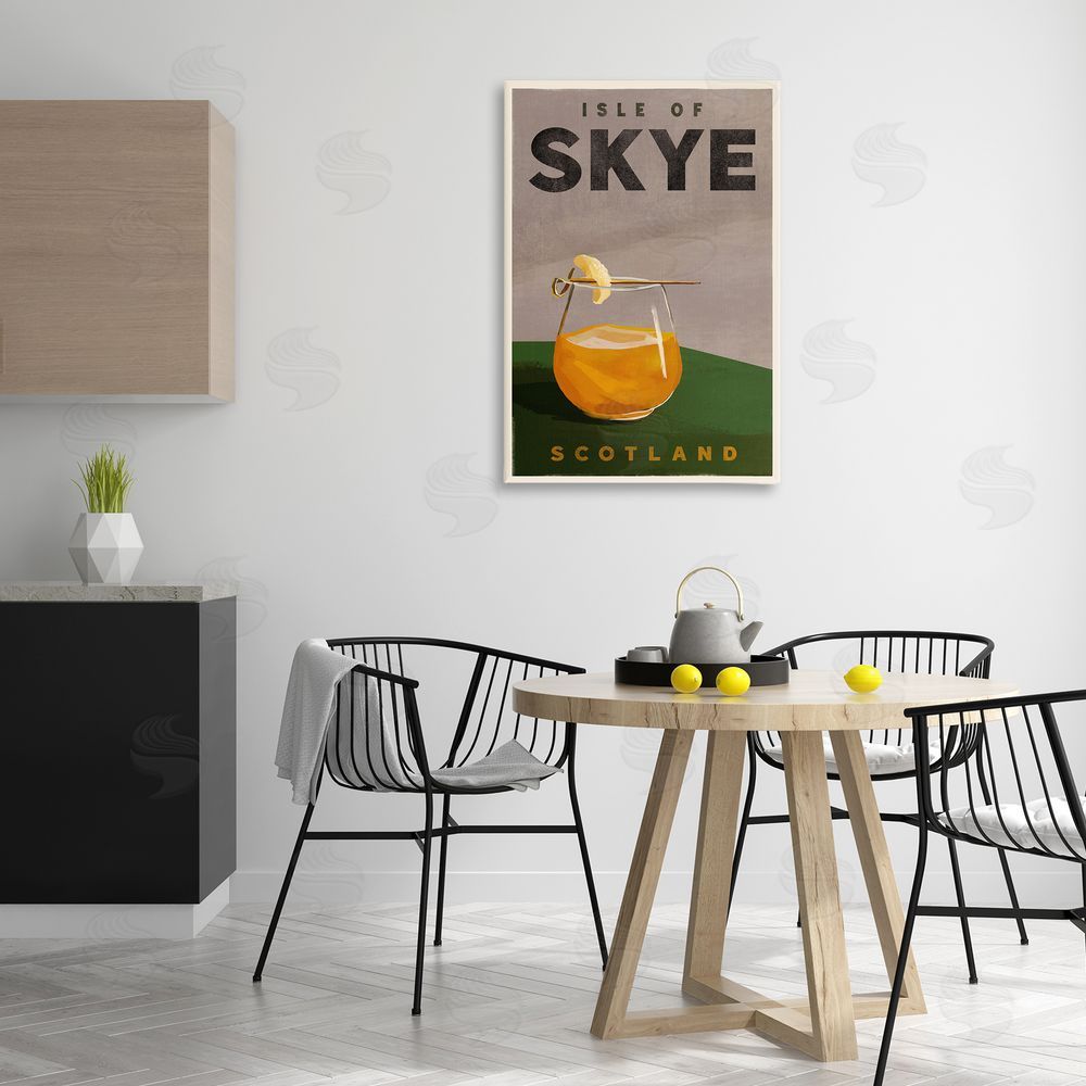 The Whiskey Ginger Isle of Skye Cocktail Canvas Wall Art Print in Room