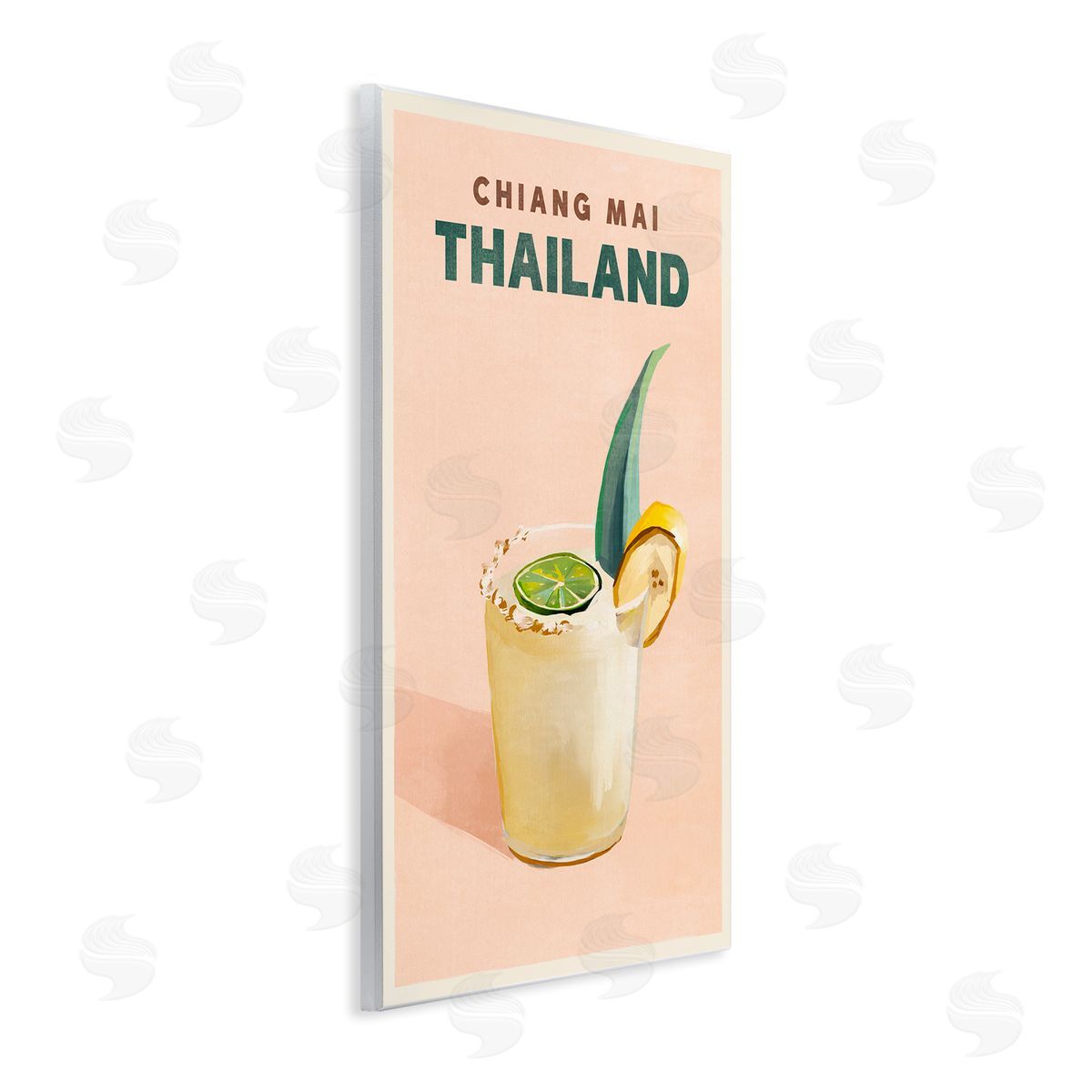 The Whiskey Ginger Chiang Mai Thailand Cocktail Wooden Wall Plaque Art Print