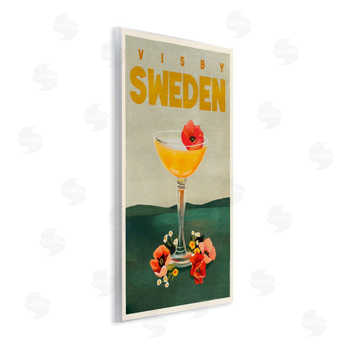 The Whiskey Ginger Visby Sweden Cocktail Wooden Wall Plaque Art Print