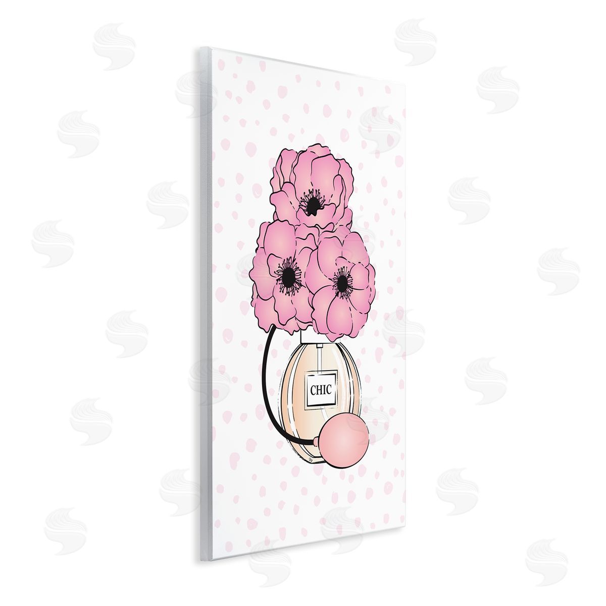 Martina Pavlova Dotted Floral Perfume Wooden Wall Plaque Art Print