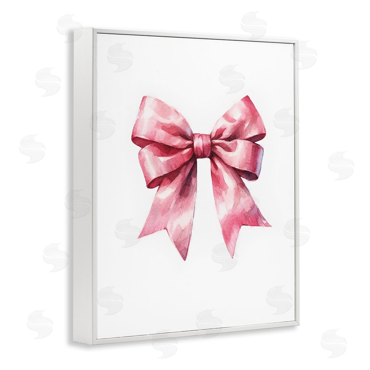 Amanda Greenwood Full Pink Ribbon White Framed Giclee Wall Art Print