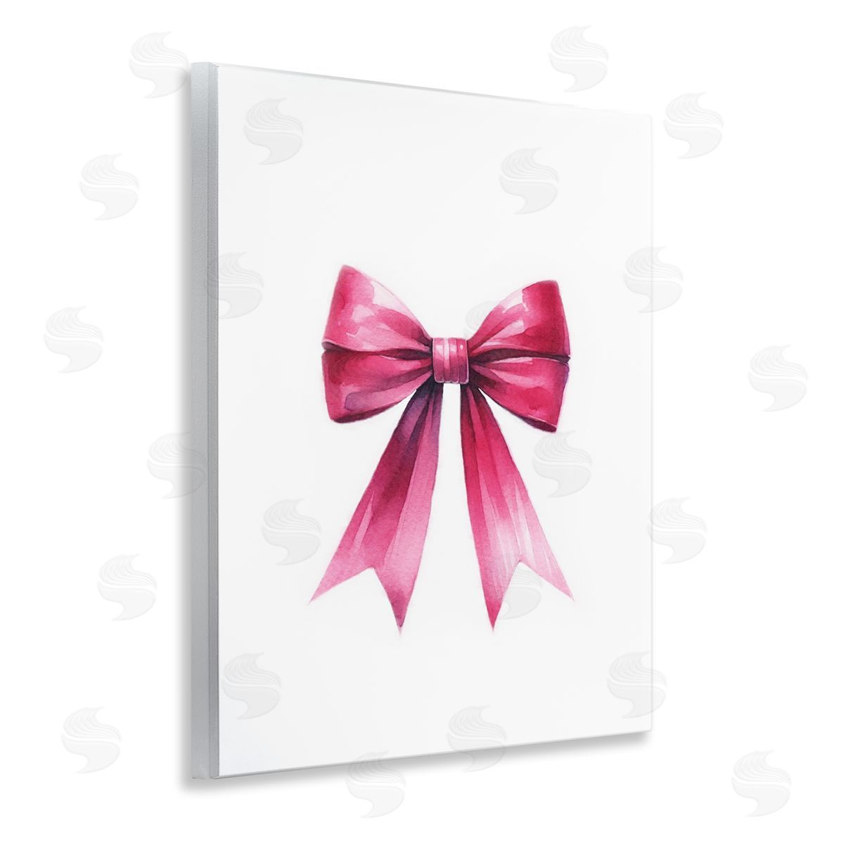 Amanda Greenwood Dark Magenta Ribbon Wooden Wall Plaque Art Print