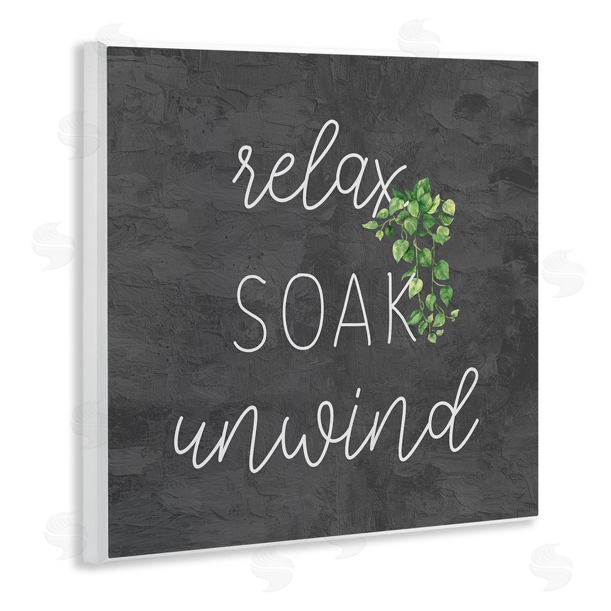 Kim Allen Relax Unwind with Botanicals Wooden Wall Plaque Art Print