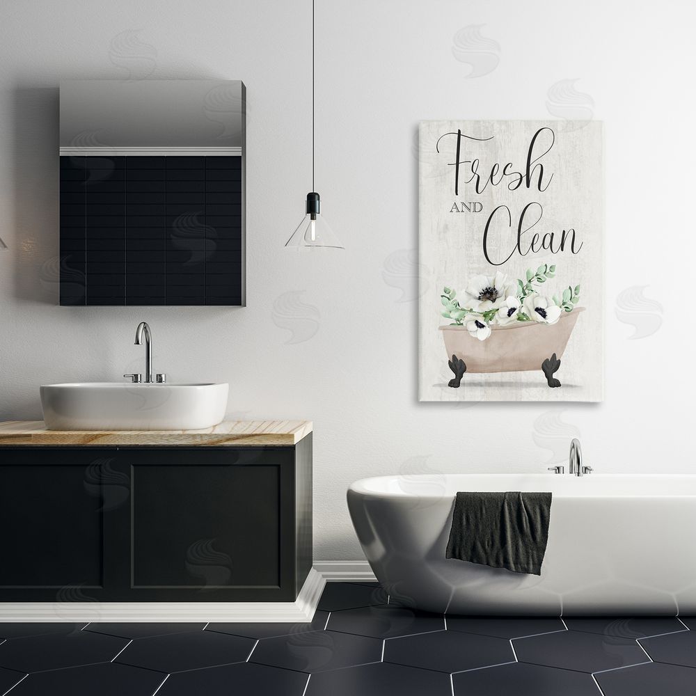 Marcus Prime Fresh & Clean Poppy Tub Canvas Wall Art Print in Room