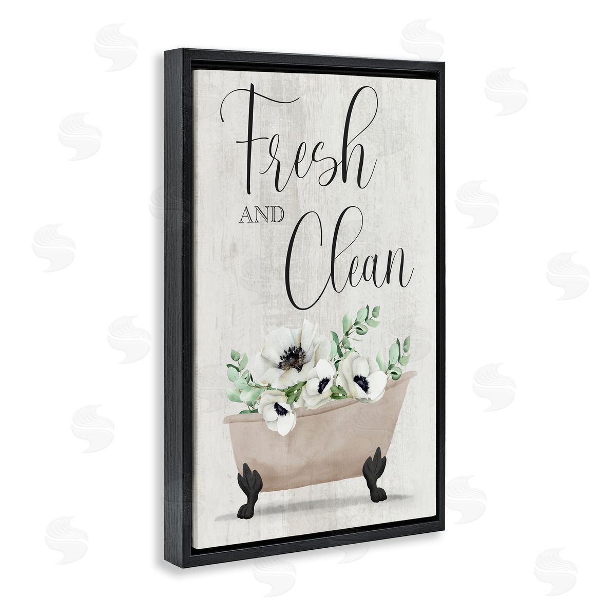 Marcus Prime Fresh & Clean Poppy Tub Black Floating Frame Canvas Wall Art Print