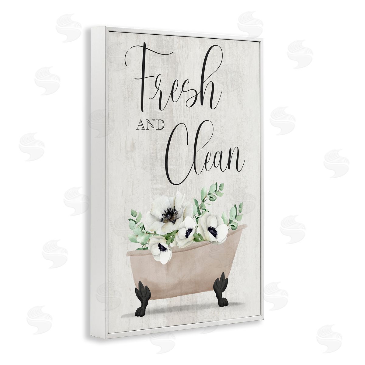 Marcus Prime Fresh & Clean Poppy Tub White Framed Giclee Wall Art Print