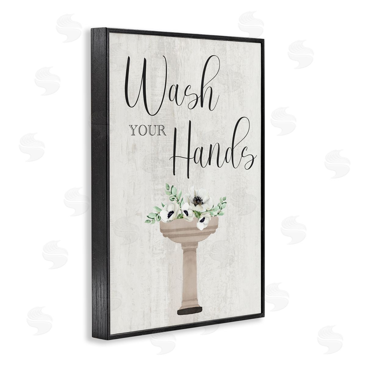 Marcus Prime Wash Your Hands Poppies Black Framed Giclee Wall Art Print
