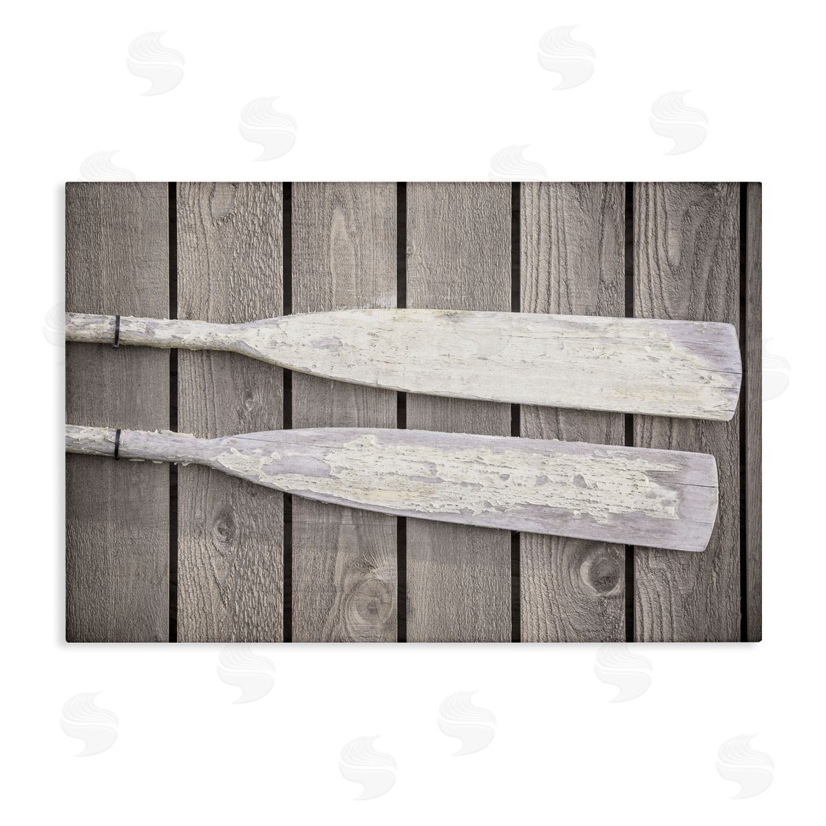 Aaron Matheson Rustic Oars Pair Canvas Wall Art Print