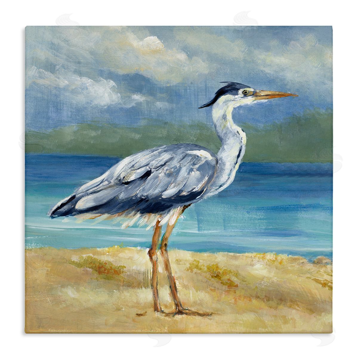 Lanie Loreth Heron by the Sea Canvas Wall Art Print