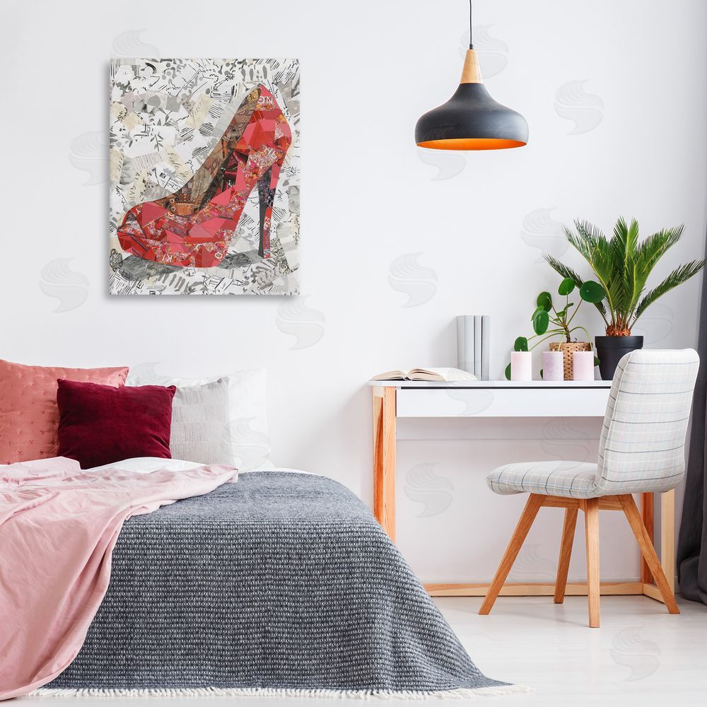 Coco Good Eclectic Glam Heel Canvas Wall Art Print in Room