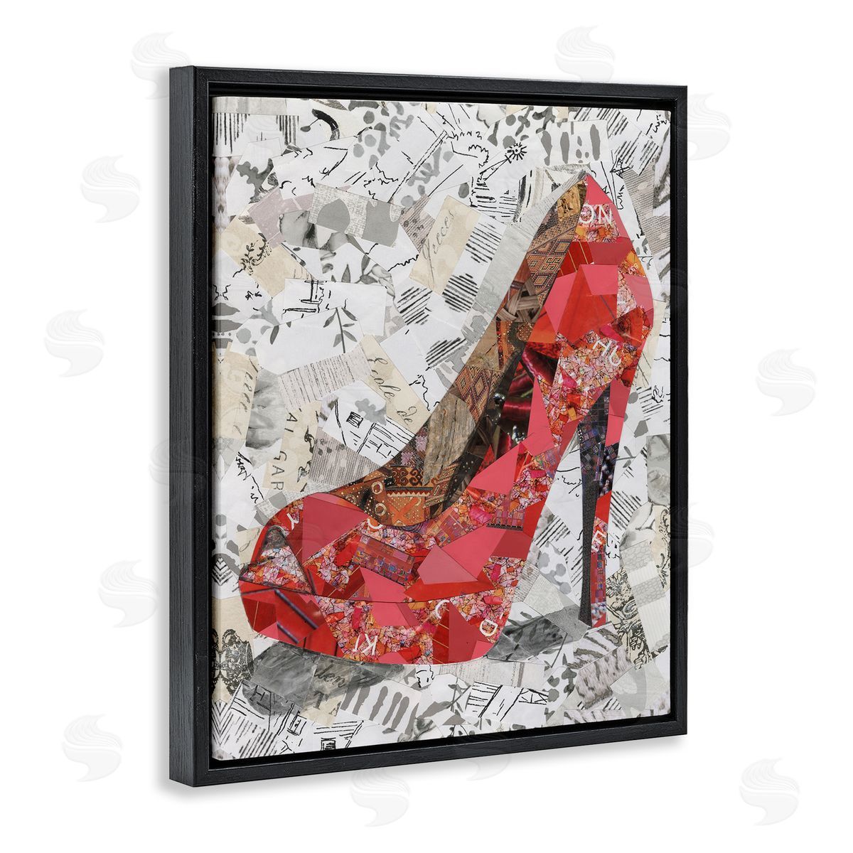Coco Good Eclectic Glam Heel Black Floating Frame Canvas Wall Art Print