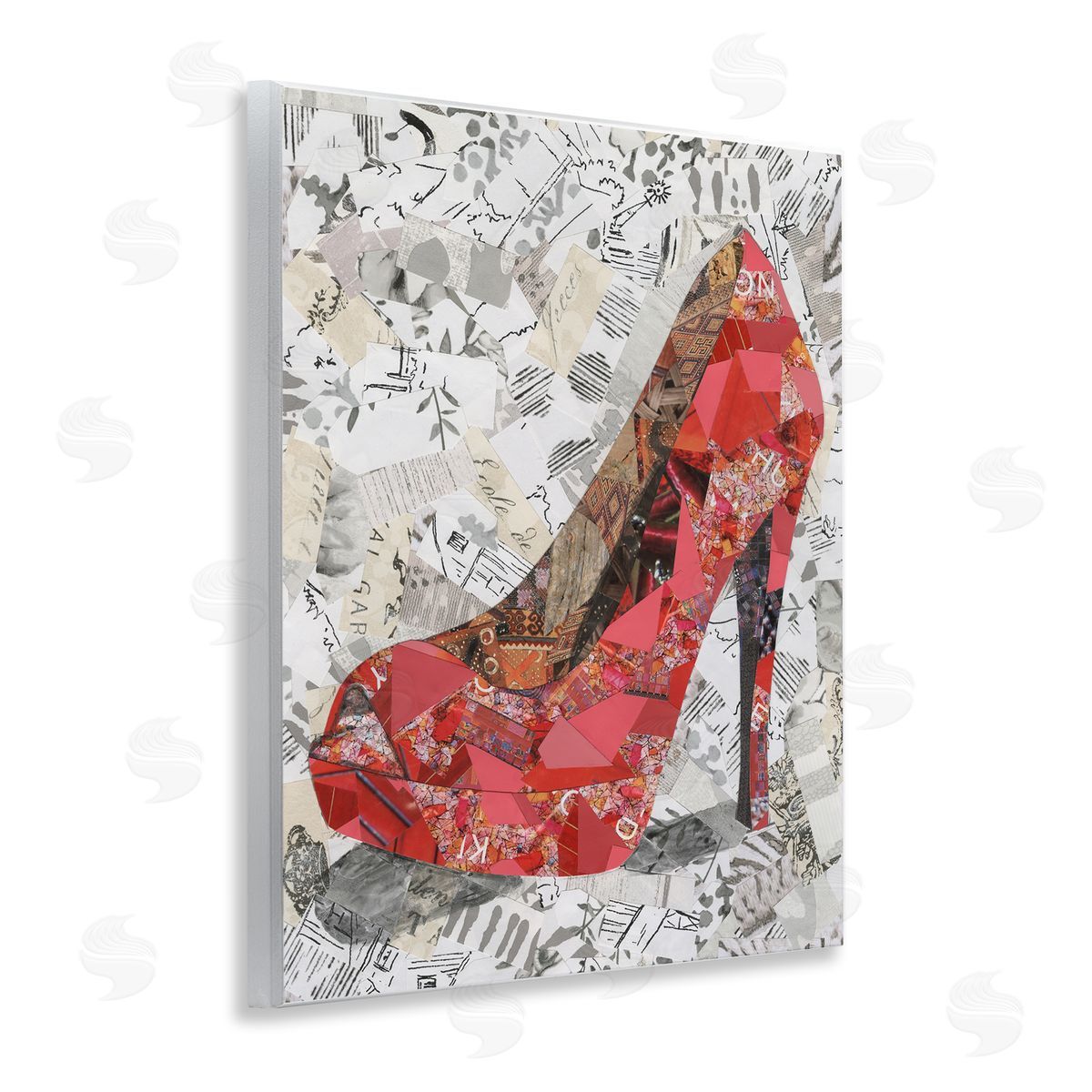 Coco Good Eclectic Glam Heel Wooden Wall Plaque Art Print