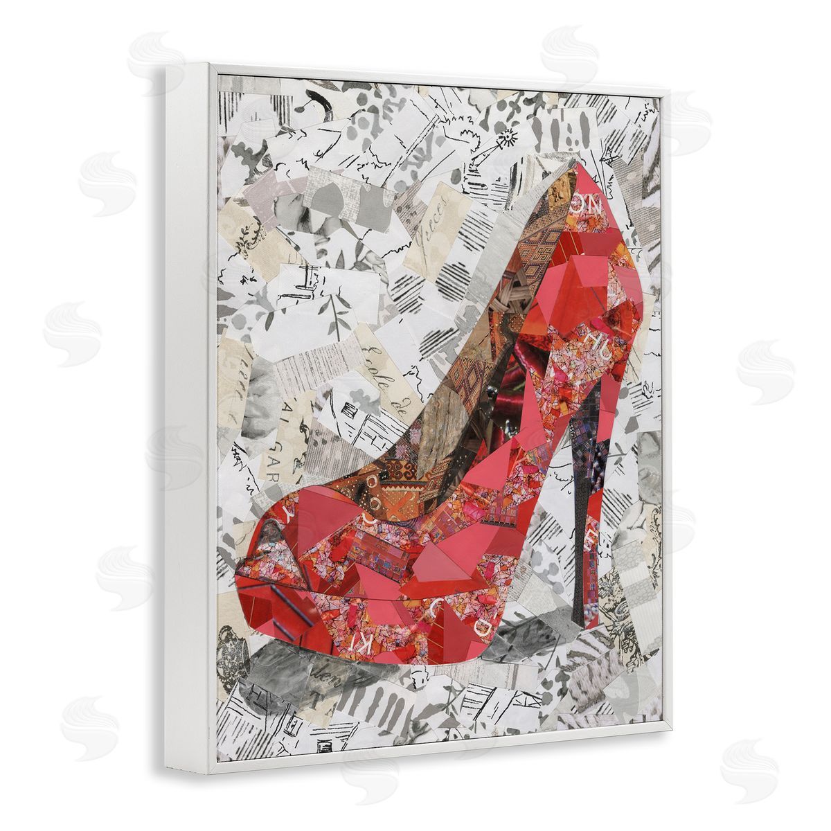 Coco Good Eclectic Glam Heel White Framed Giclee Wall Art Print