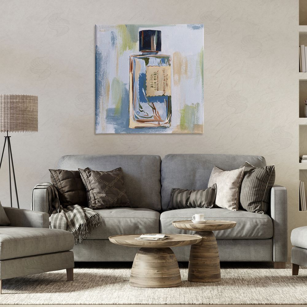 Melissa Wang Makeup Bottle Paint Strokes Canvas Wall Art Print in Room