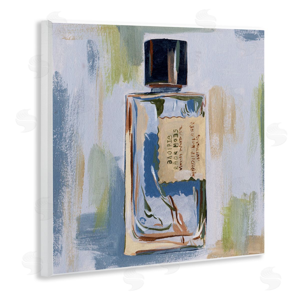 Melissa Wang Makeup Bottle Paint Strokes Wooden Wall Plaque Art Print