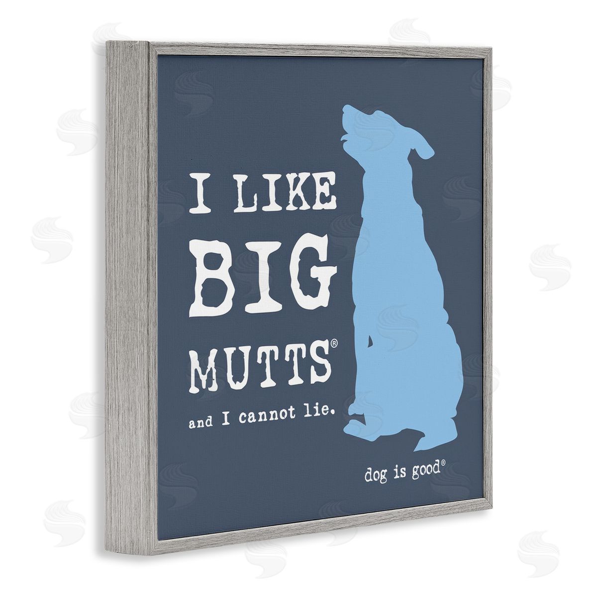 Dog Is Good Like Big Mutts Pet Humor Gray Framed Giclee Wall Art Print