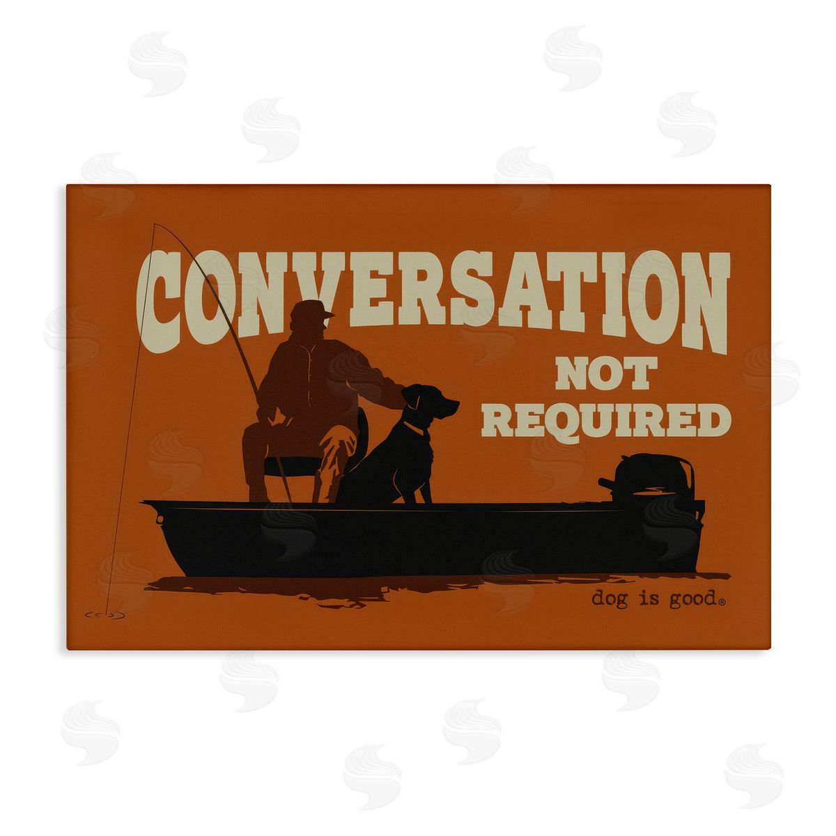 Dog Is Good Conversation Not Required Dog Canvas Wall Art Print