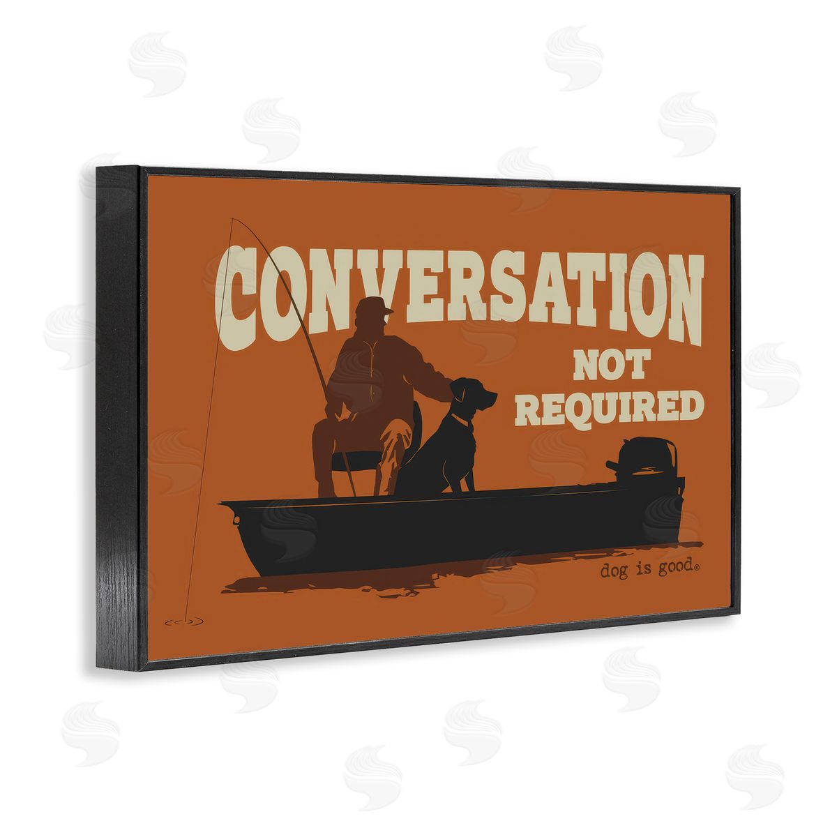 Dog Is Good Conversation Not Required Dog Black Framed Giclee Wall Art Print