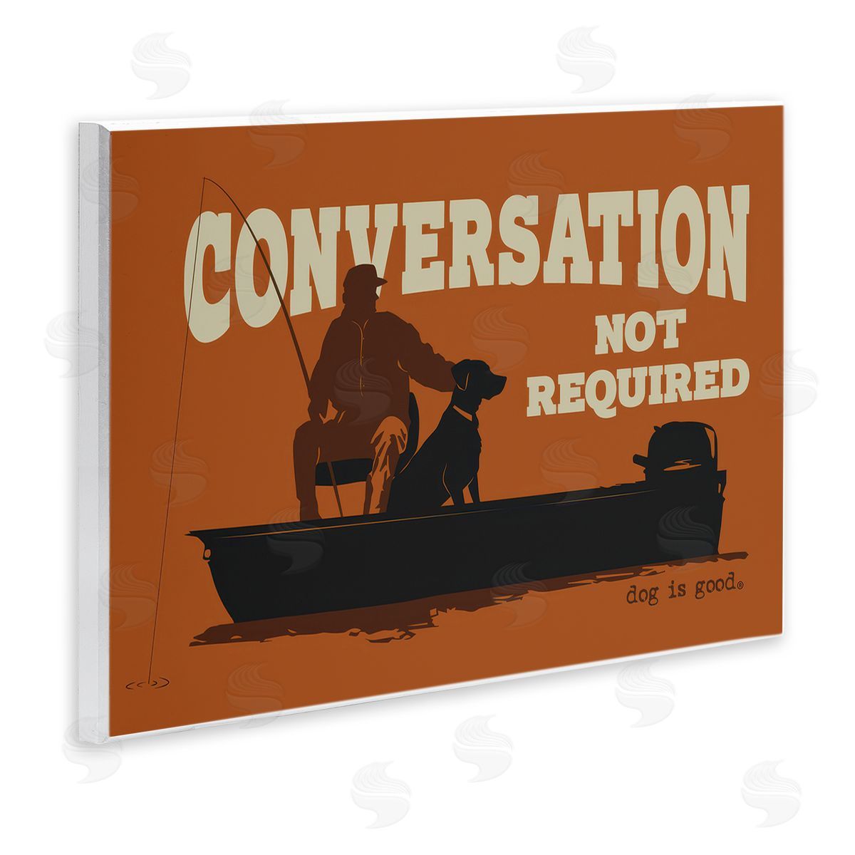 Dog Is Good Conversation Not Required Dog Wooden Wall Plaque Art Print