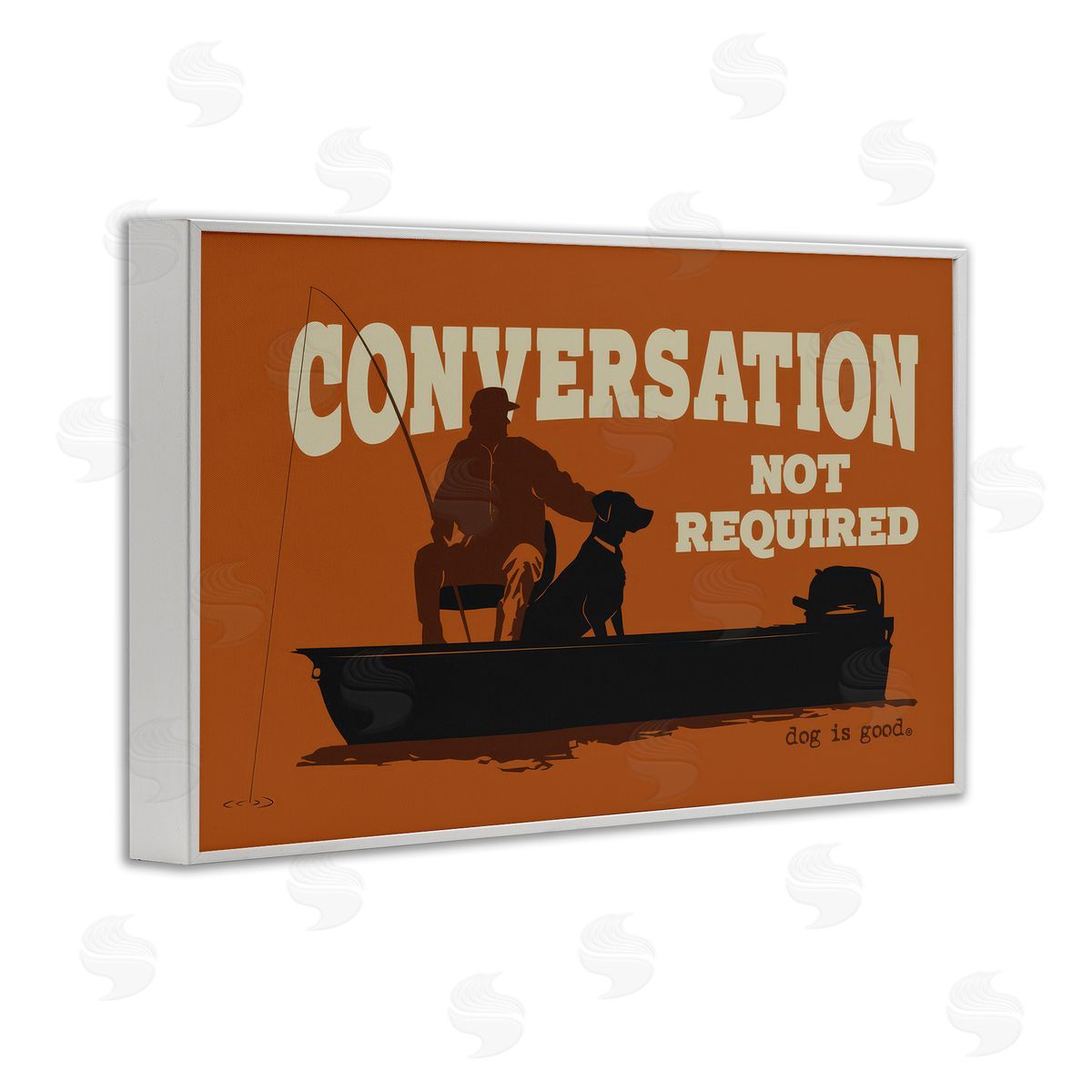 Dog Is Good Conversation Not Required Dog White Framed Giclee Wall Art Print