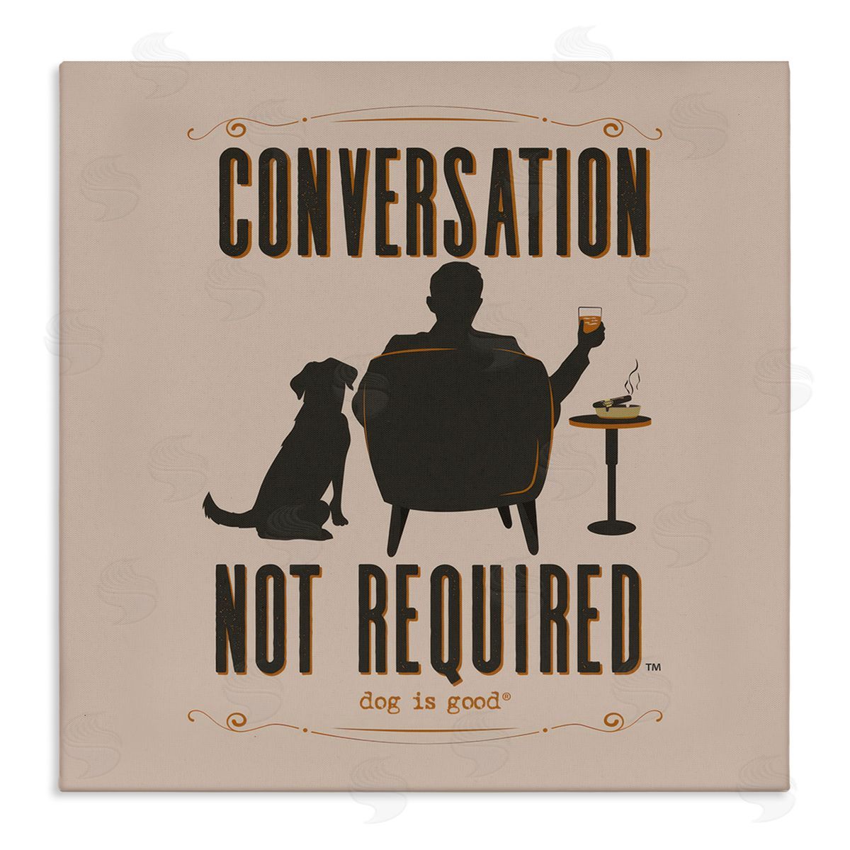 Dog Is Good No Conversation Dog Humor Canvas Wall Art Print