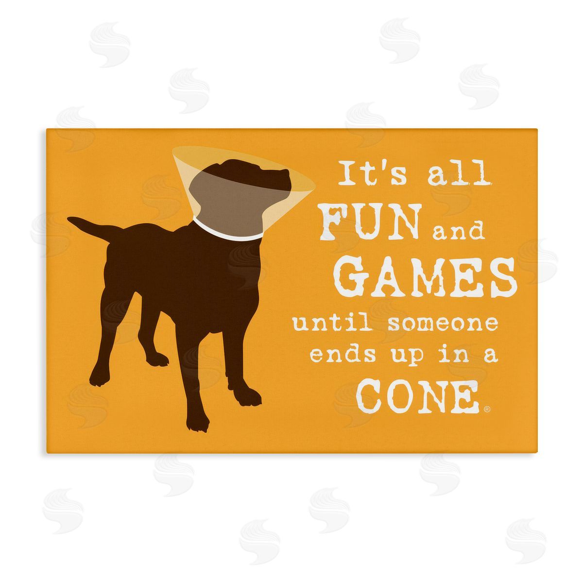Dog Is Good Fun & Games Cone Canvas Wall Art Print