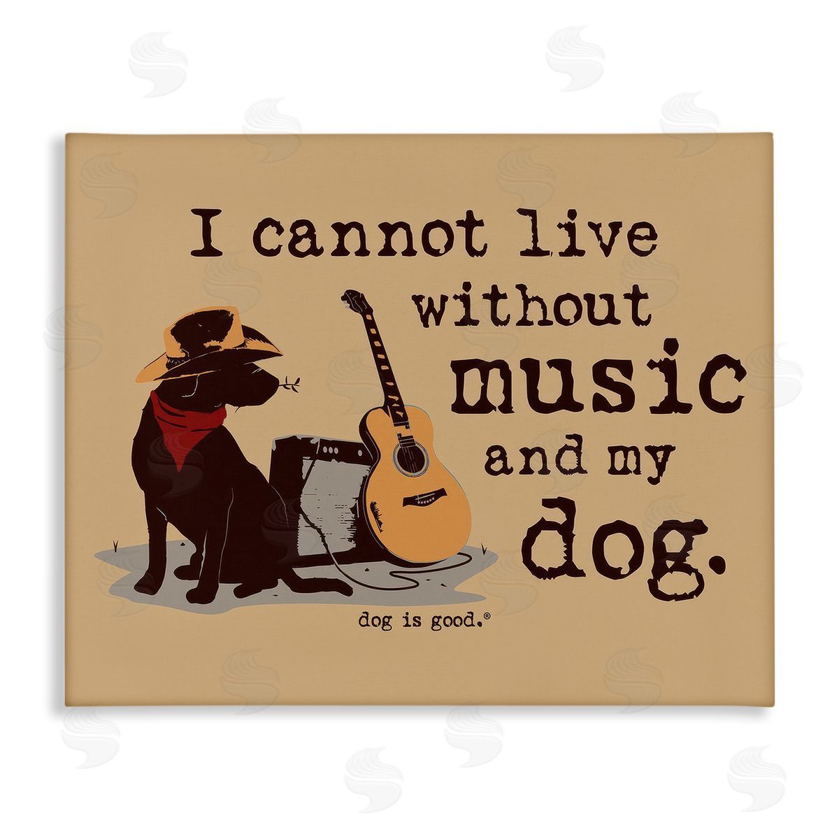 Dog Is Good Music & My Dog Canvas Wall Art Print