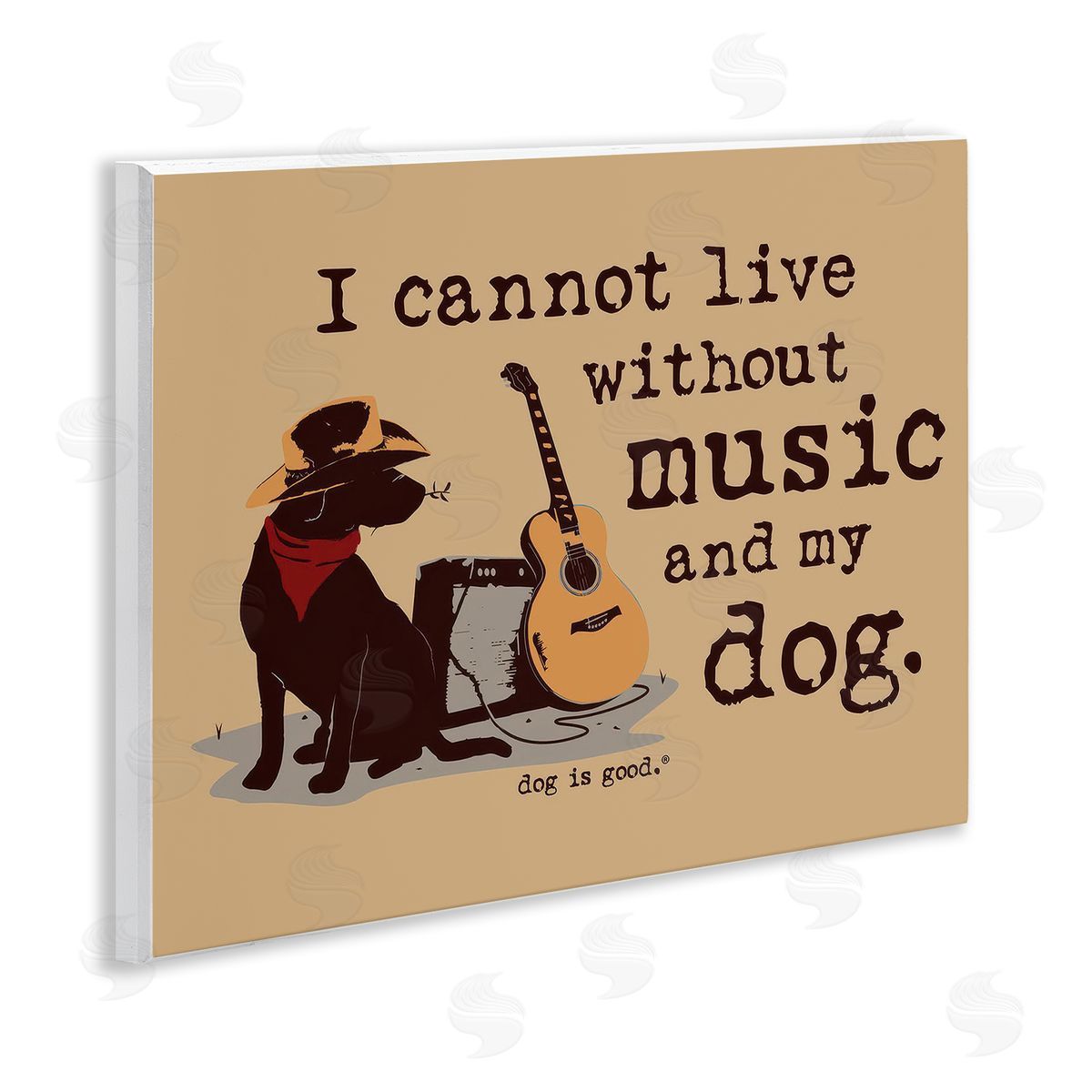 Dog Is Good Music & My Dog Wooden Wall Plaque Art Print