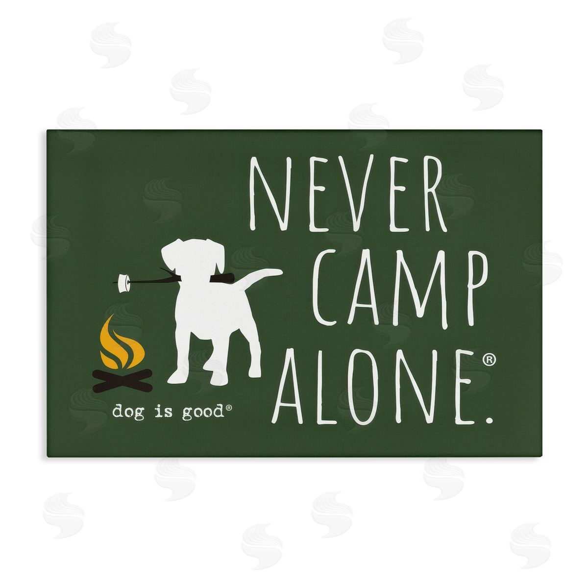 Dog Is Good Never Camp Alone Canvas Wall Art Print