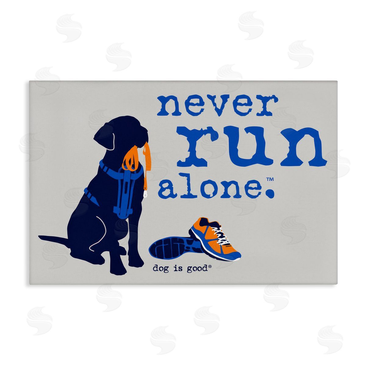Dog Is Good Never Run Alone Dog Canvas Wall Art Print