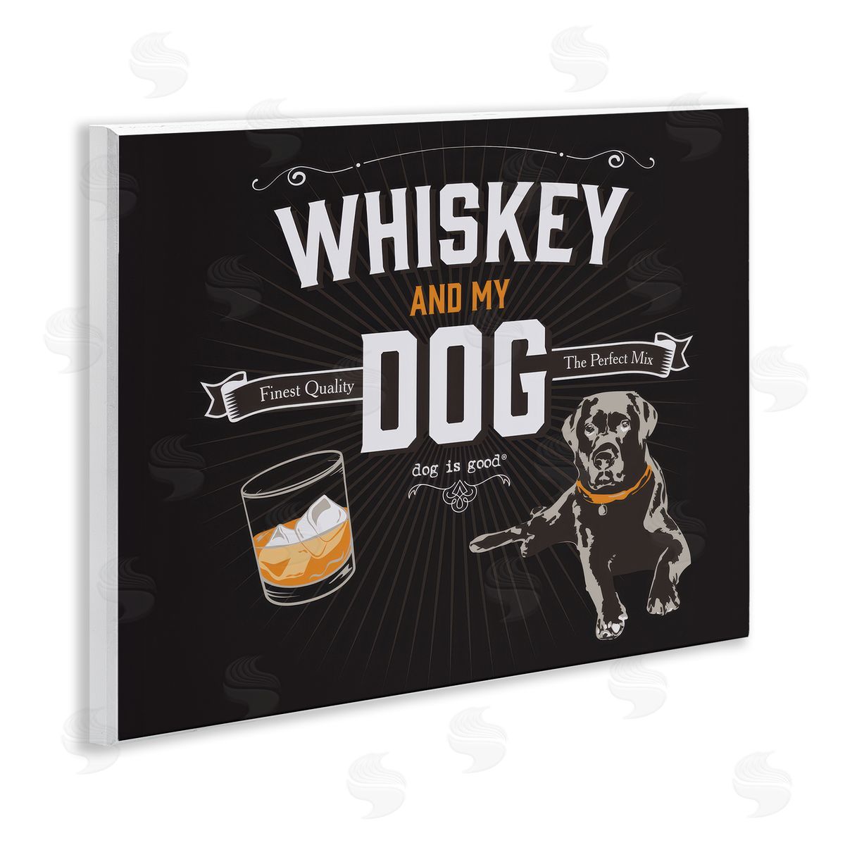 Dog Is Good Whiskey & My Dog Wooden Wall Plaque Art Print