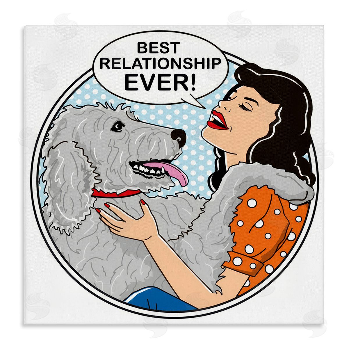 Dog Is Good Best Relationship Ever Dog Canvas Wall Art Print