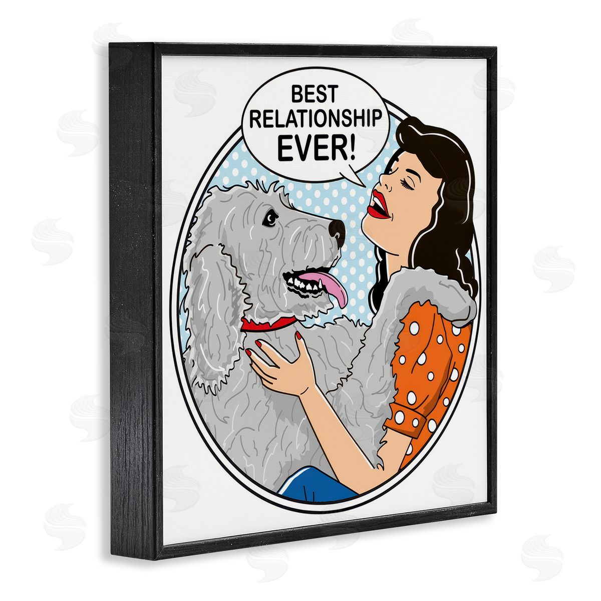 Dog Is Good Best Relationship Ever Dog Black Framed Giclee Wall Art Print