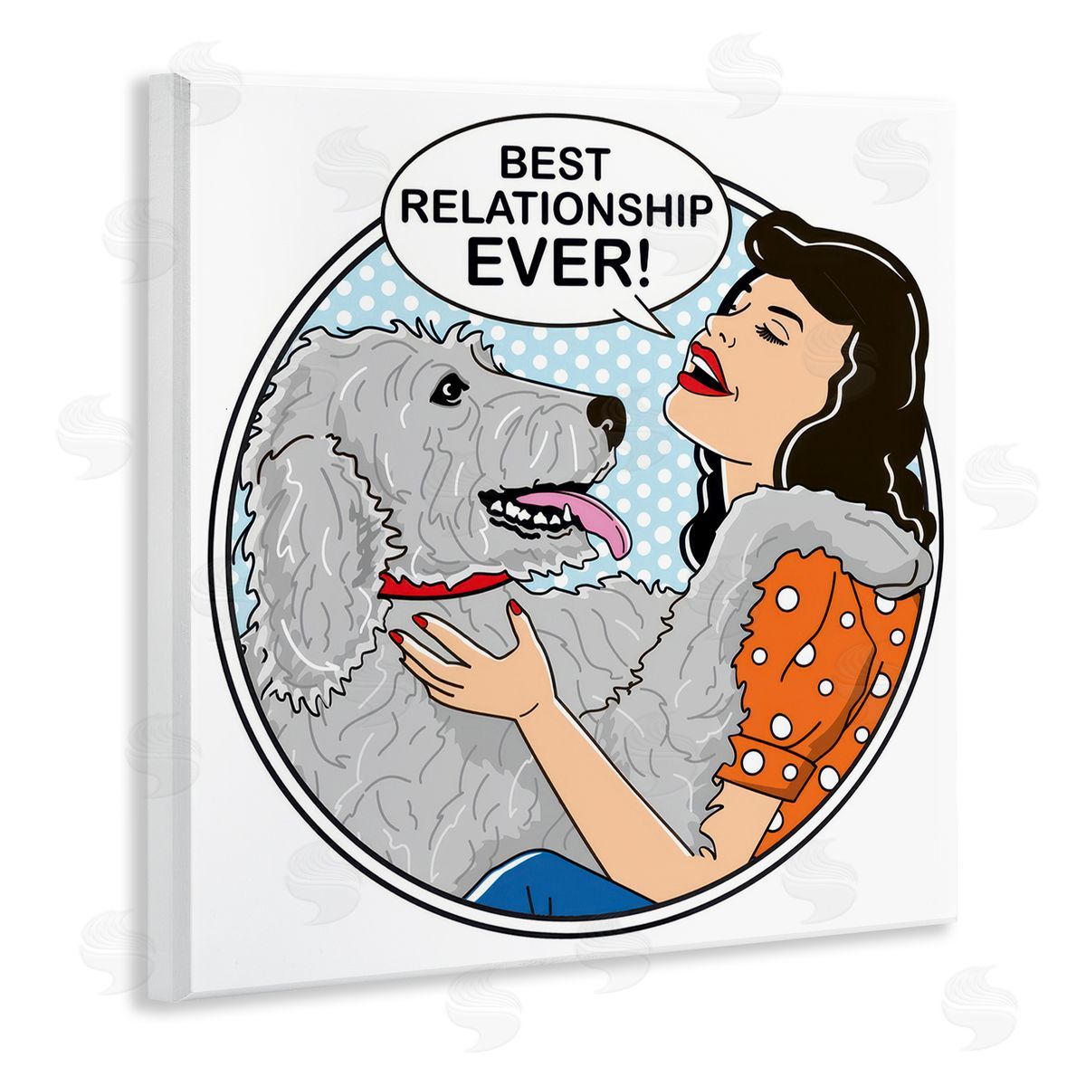 Dog Is Good Best Relationship Ever Dog Wooden Wall Plaque Art Print
